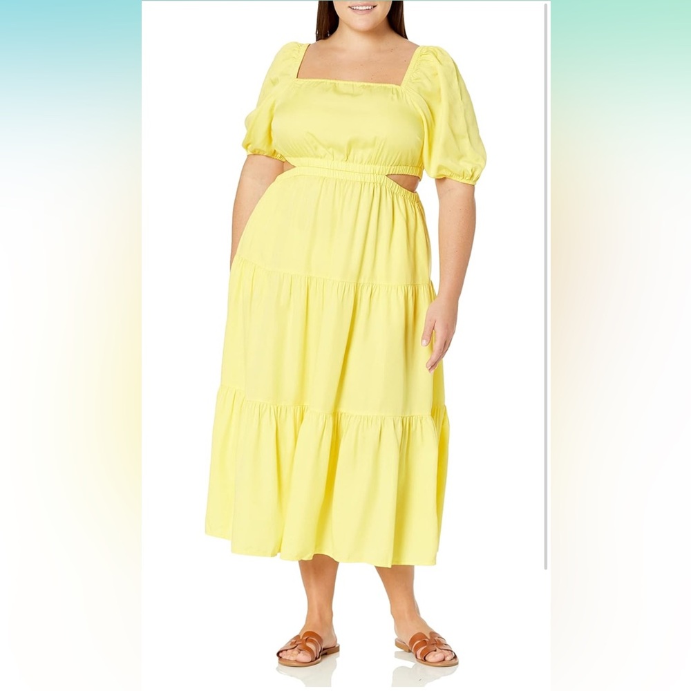 NWT The Drop Women's Anaya Square Neck Cut-Out Tiered Maxi Dress - Picture 5 of 8